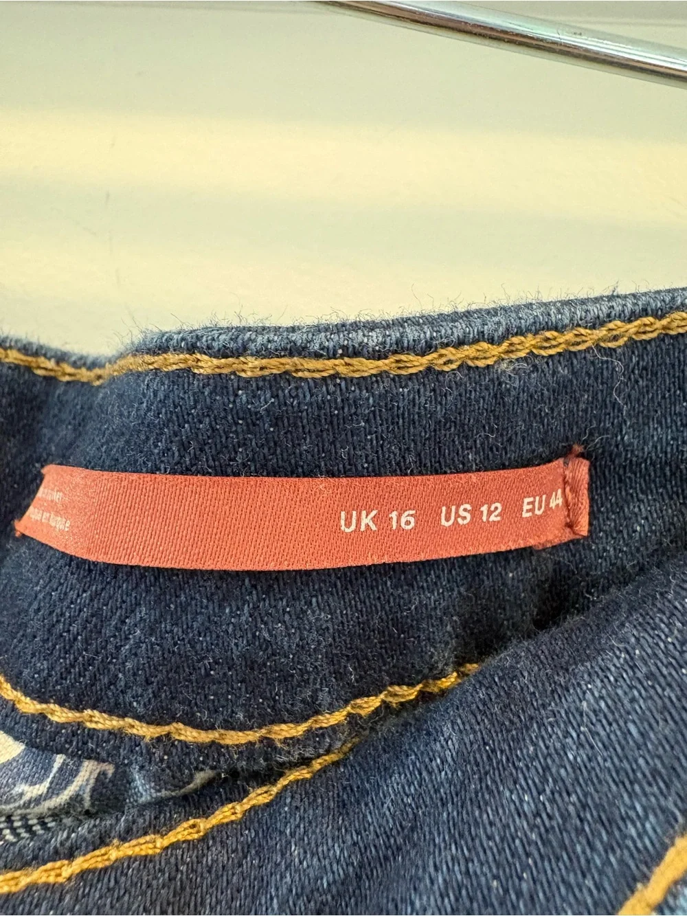 Pilcro Denim Skirt with Contrast Stitching - Picture 4 of 6